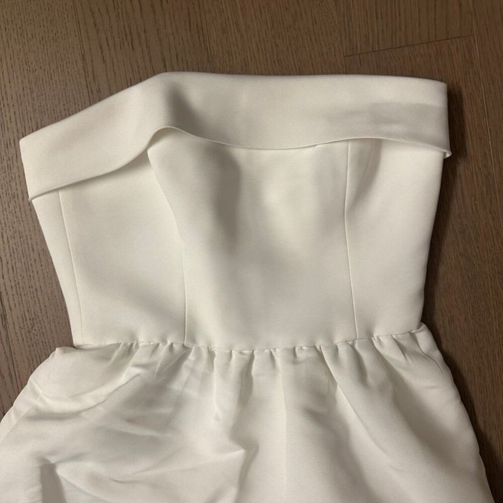 Amsale Rene Dress In Ivory - Picture 2 of 9